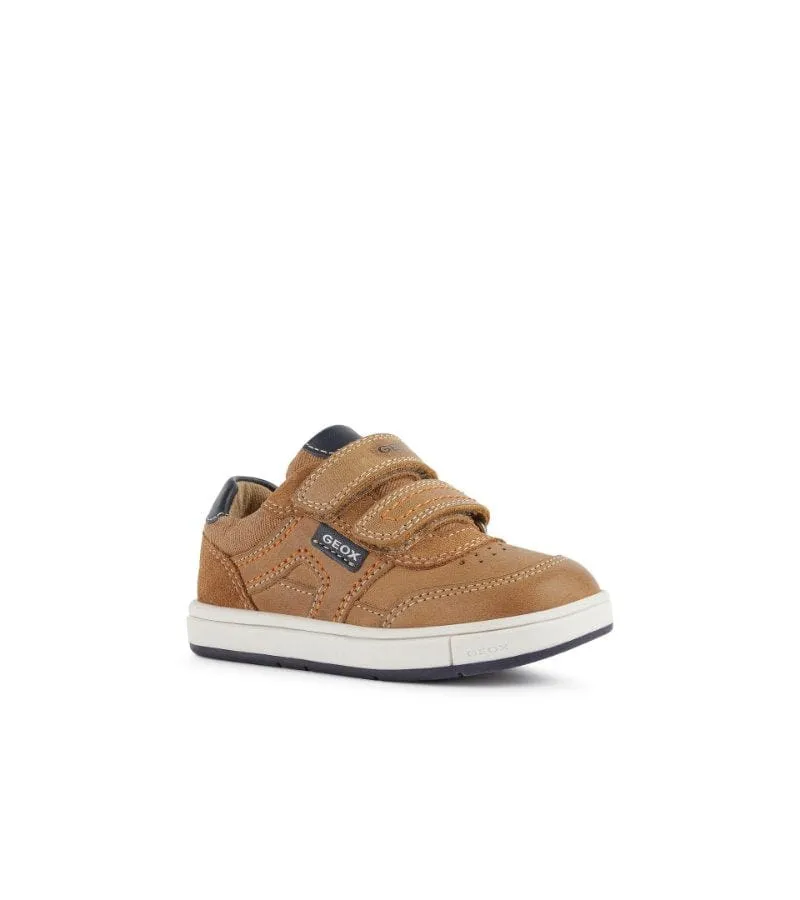 Geox Infant Boys Tan Trottola Leather Shoe B2543A