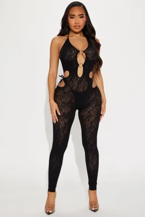 Give Me Something Seamless Jumpsuit   - Black