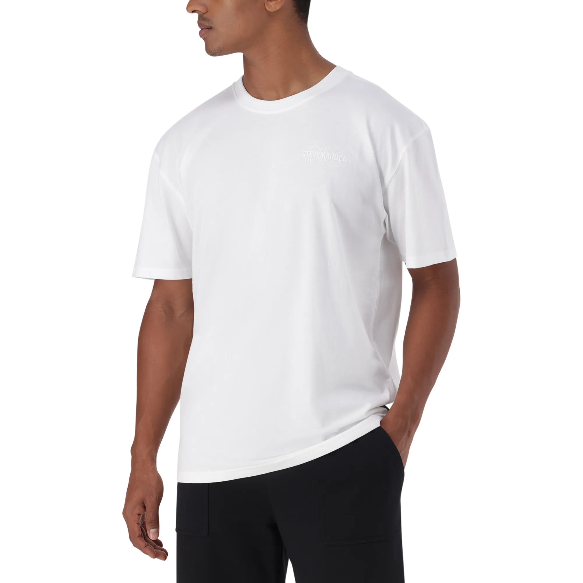 GRAYSON WHITE BOXY LOGO T-SHIRT