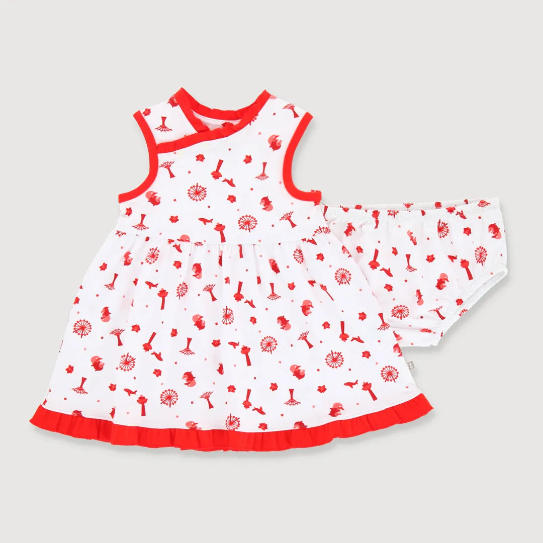 Heritage Singapore Icons Baby Girl Gathered Dress Set