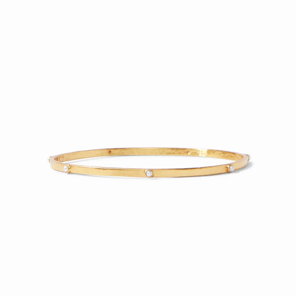 Julie Vos Crescent Stone Bangle