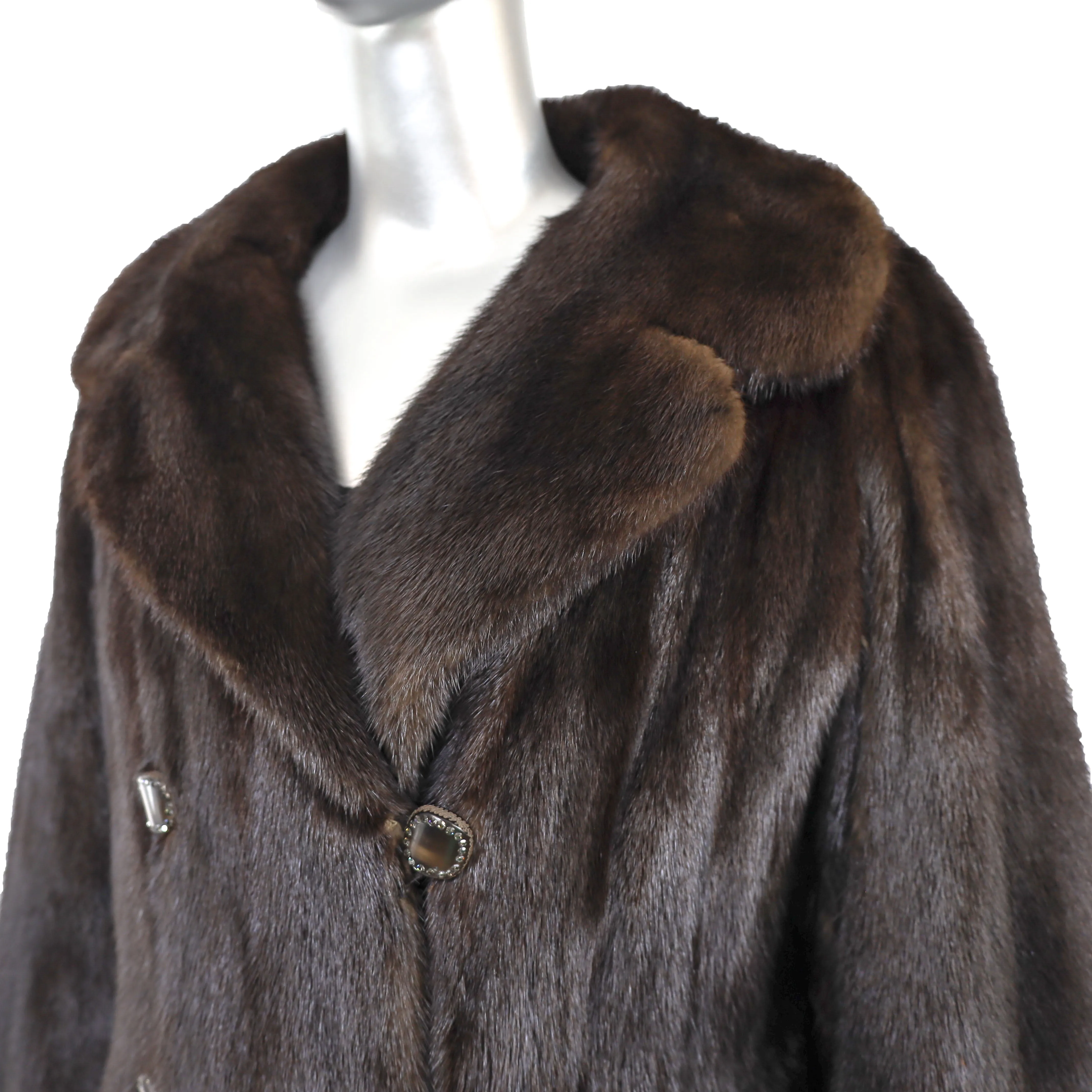 Mahogany Mink Coat- Size M