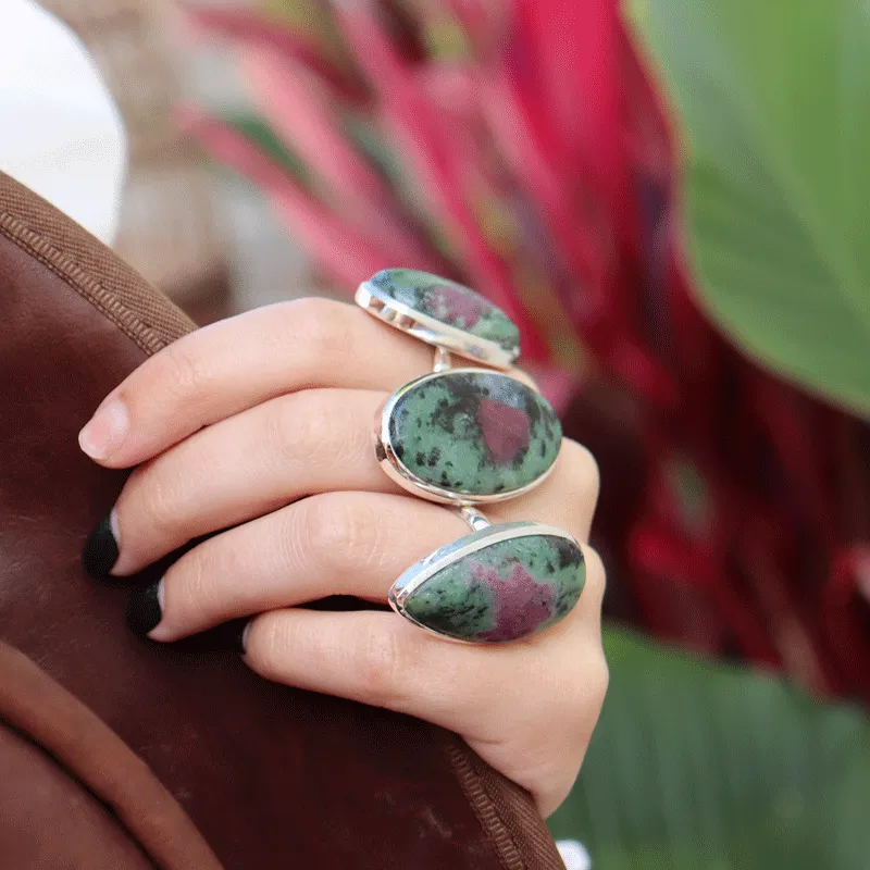 Maisie Ruby Zoisite Oval Ring