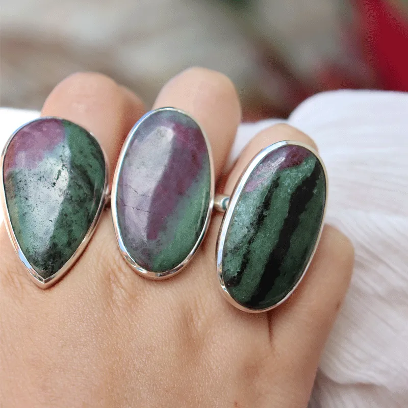 Maisie Ruby Zoisite Oval Ring