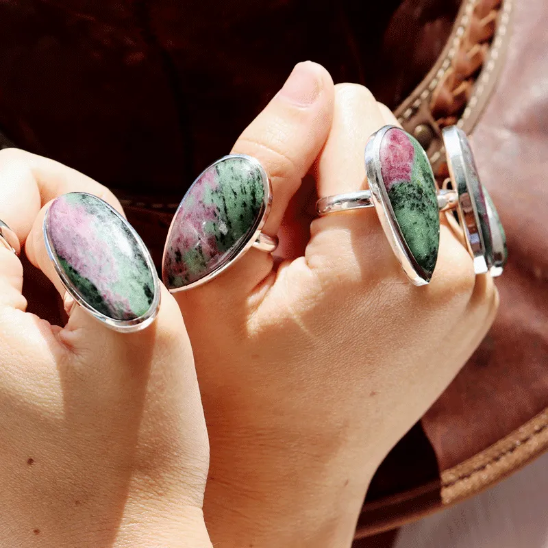 Maisie Ruby Zoisite Oval Ring