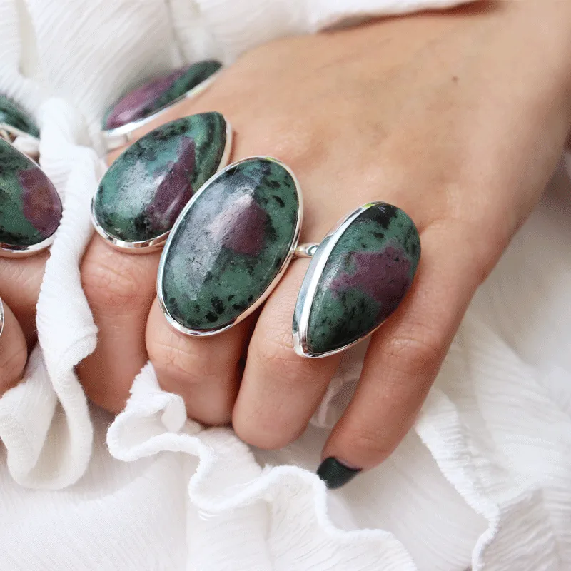 Maisie Ruby Zoisite Oval Ring