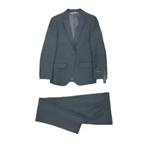 Marc New York Boys Charcoal Plaid Suit W0652