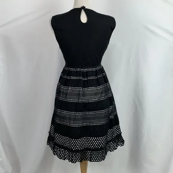 MarcJacobsBlack Dress With Lace Bottom