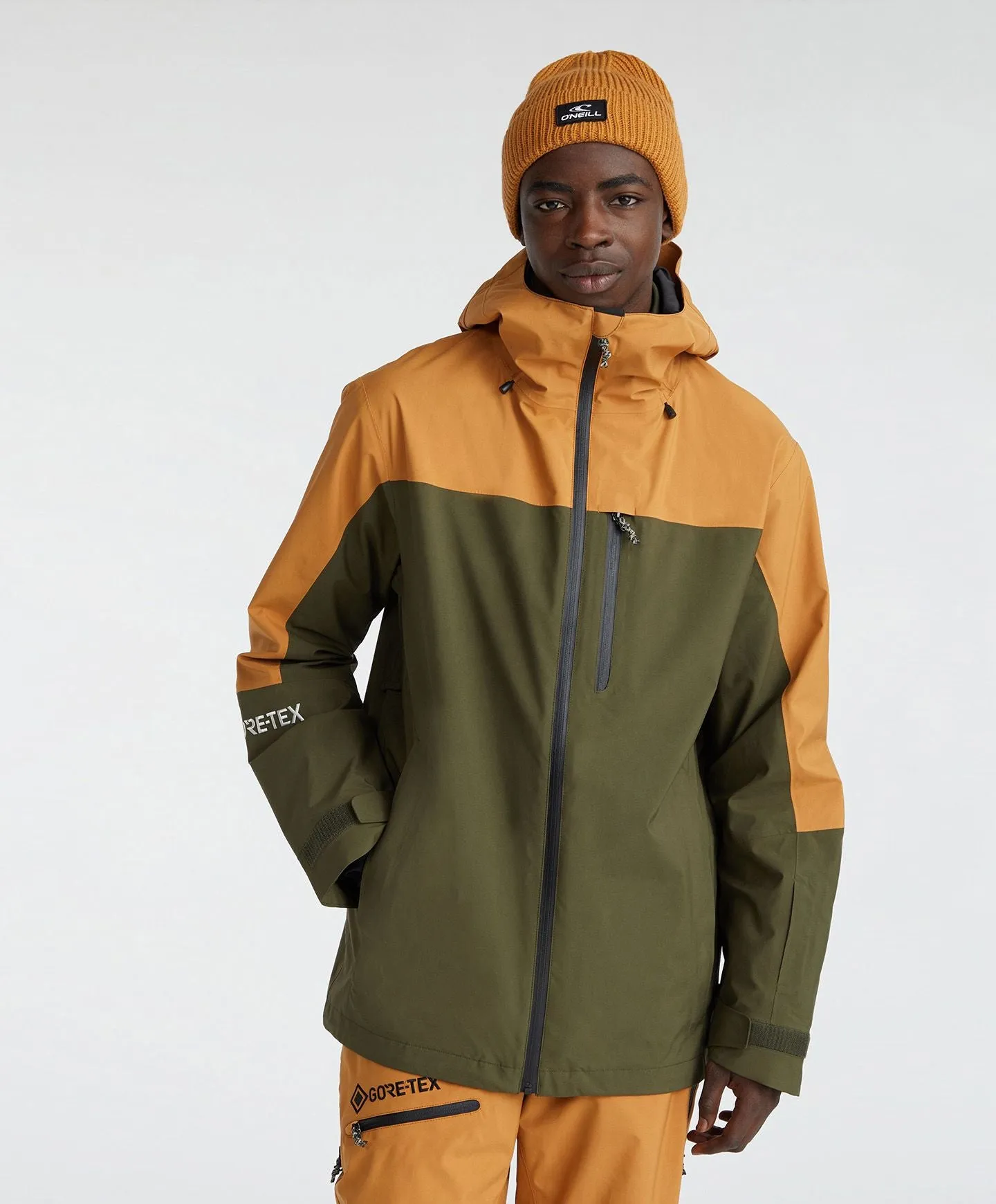 Men's GTX Psycho Snow Jacket - Rich Caramel Colour Block