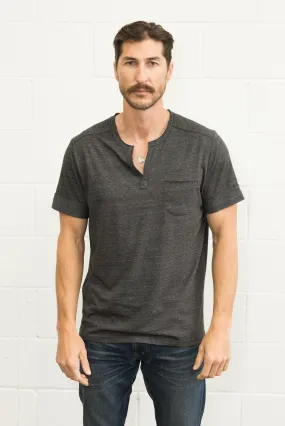 Men's Jersey Raw Neck Curved Pocket Tee