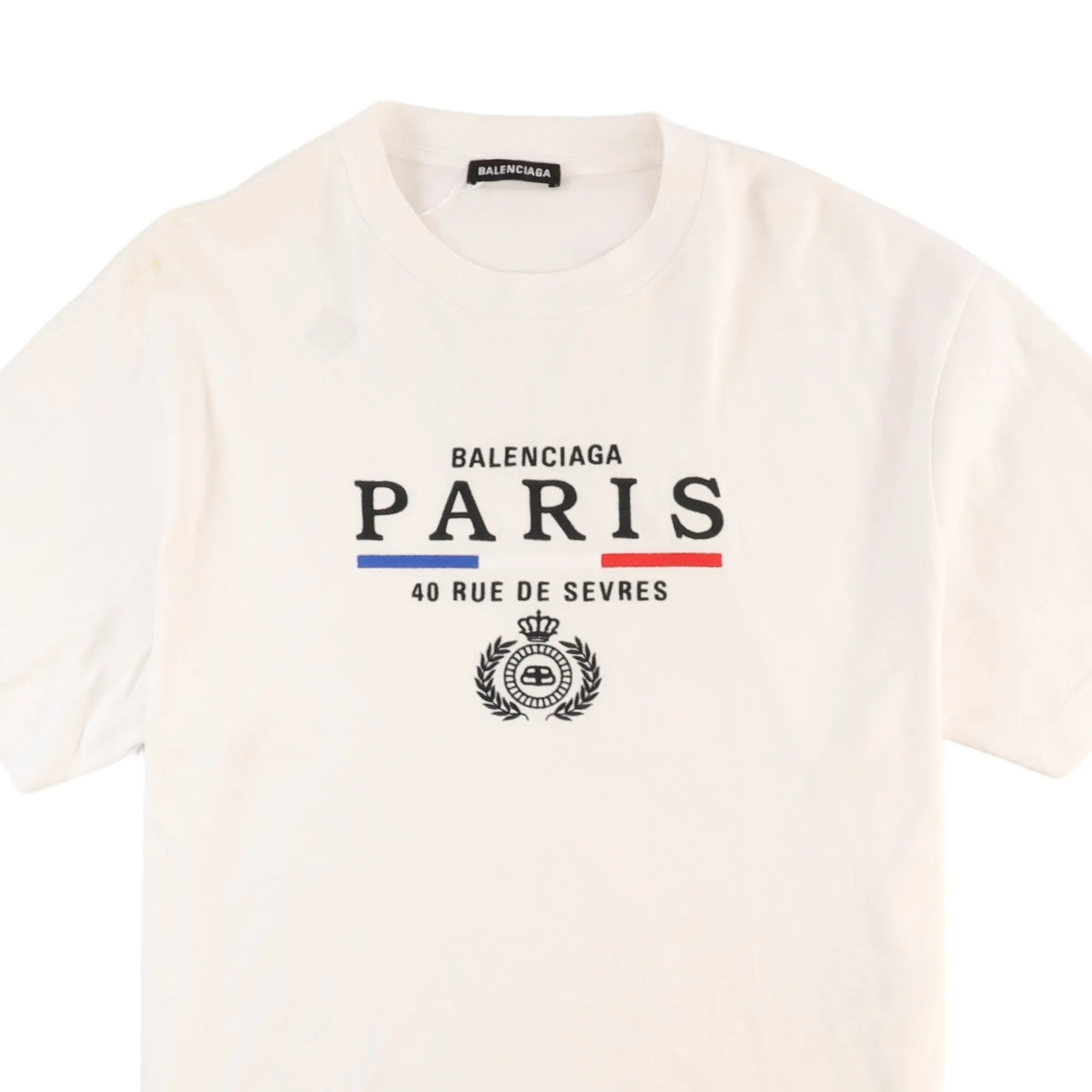 Men's Paris Logo T-Shirt White Size S