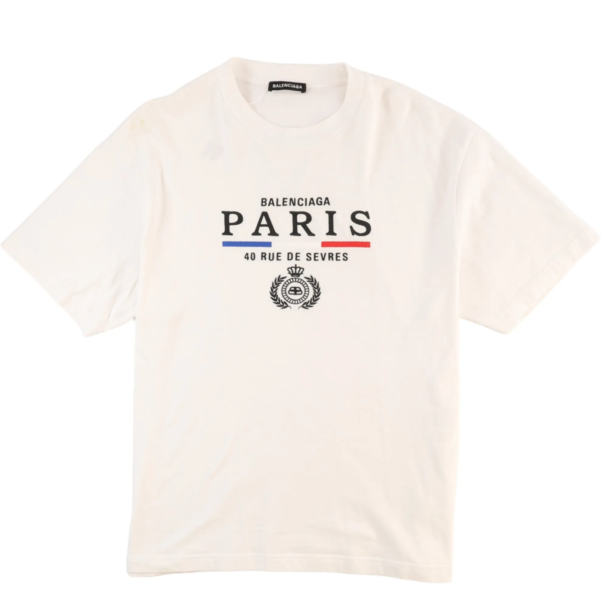 Men's Paris Logo T-Shirt White Size S