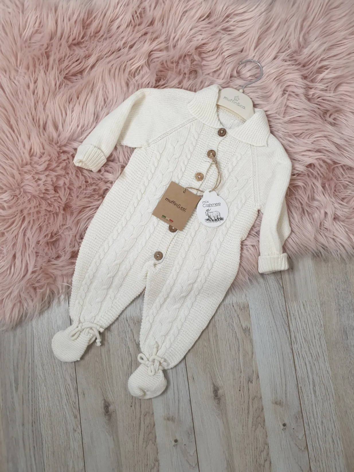 Muffinandco- Baby Strick-Overall-Creme -3104