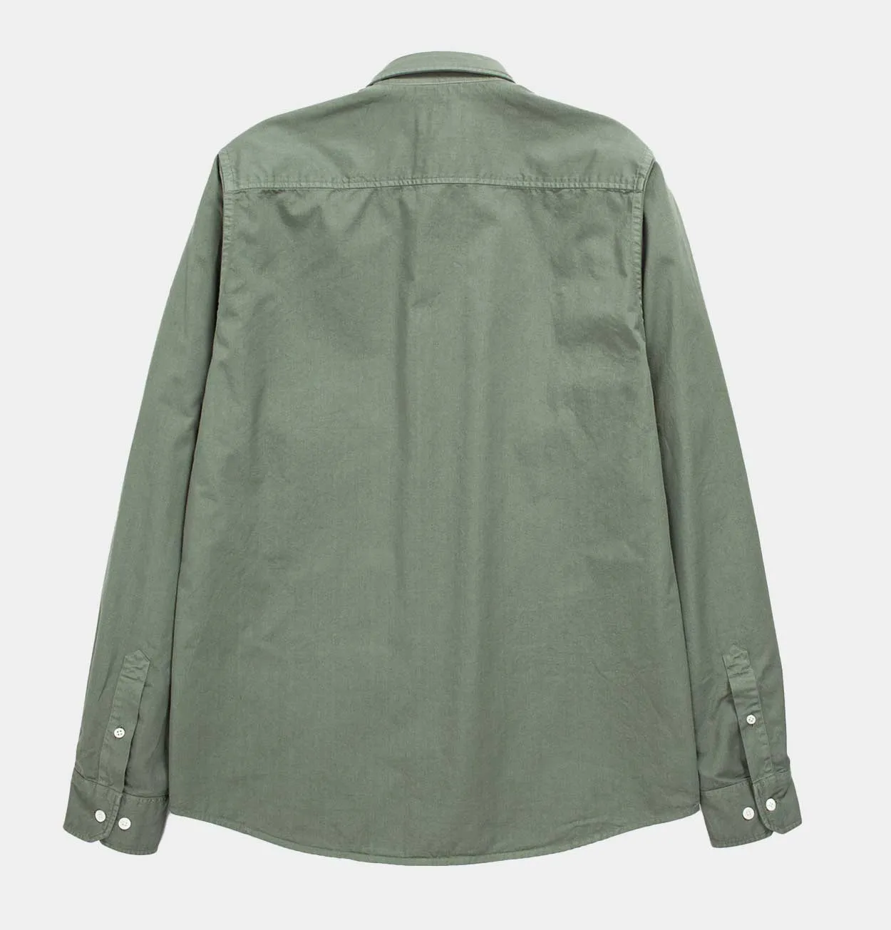 Norse Projects Anton Light Twill Shirt in Dried Sage Green