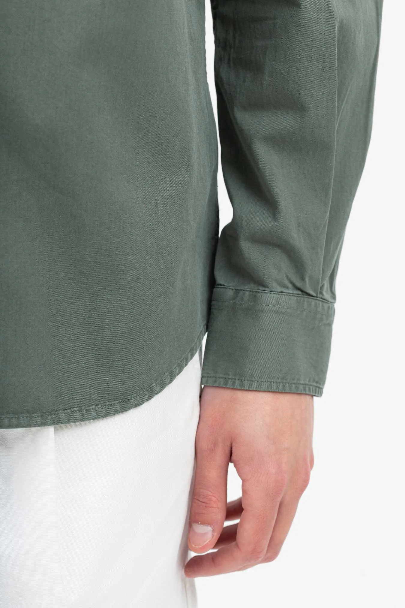 Norse Projects Anton Light Twill Shirt in Dried Sage Green