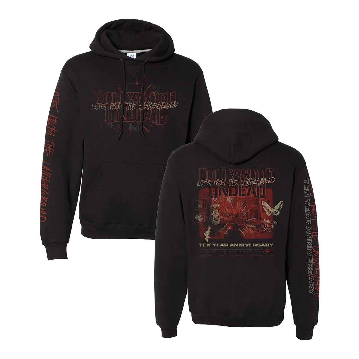 Notes From The Underground 10-Year Anniv. Pullover Hoodie (Black)