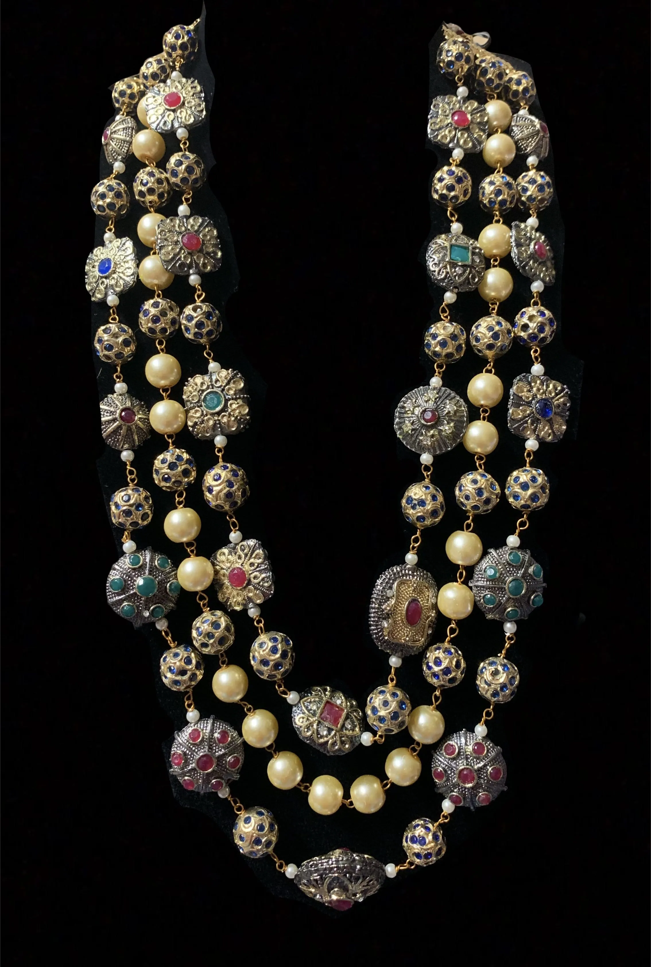 NS162 Sabra high quality Kundan necklace set ( READY TO SHIP  )