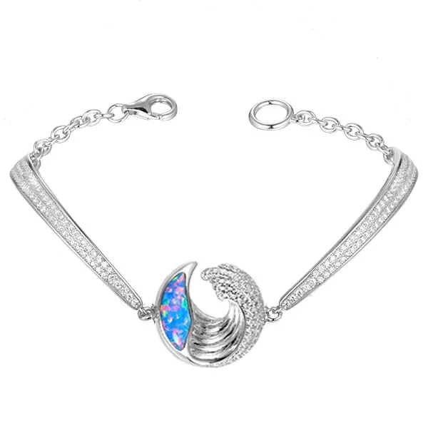 Opal Ocean Wave Tennis Bracelet