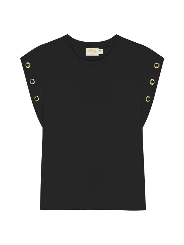 ORAN MUSCLE TEE WITH GROMMETS - NATION