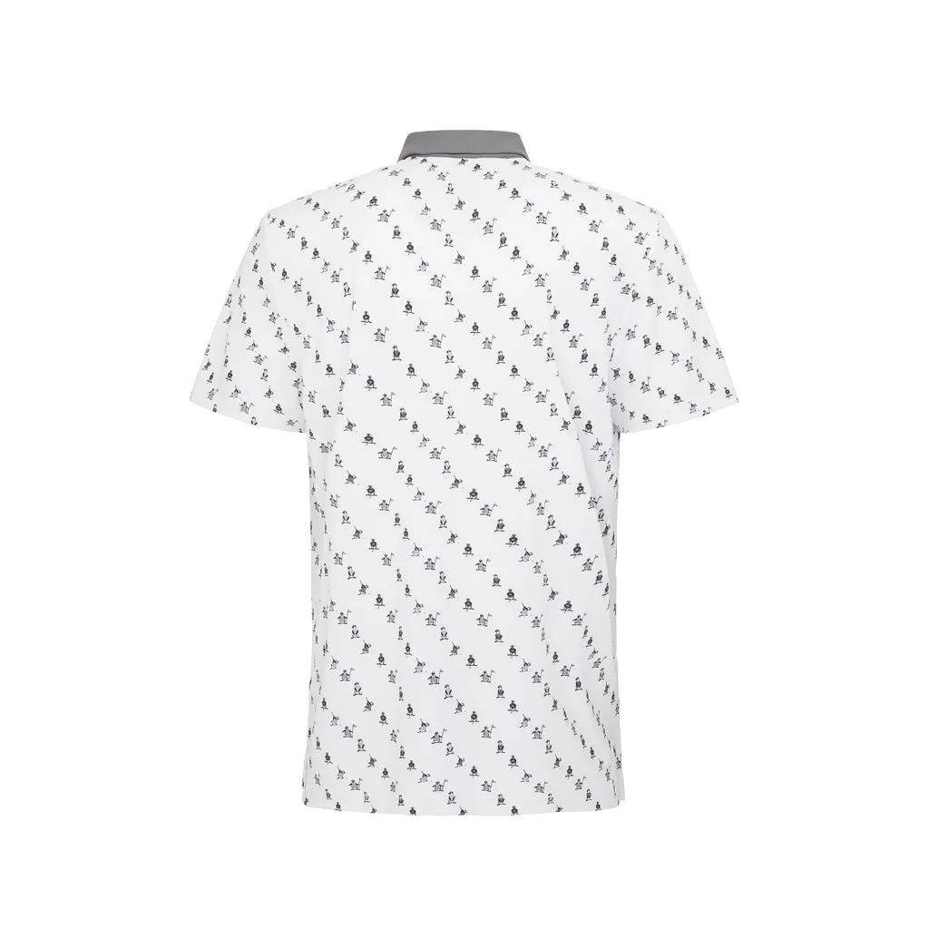 ORIGINAL PENGUIN SS SWINGING PETE NOVELTY PRINT BRIGHT WHITE