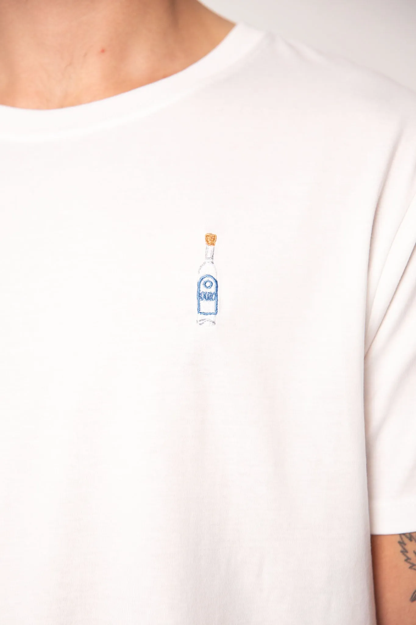 Ouzo | Besticktes Männer Bio Baumwoll T-Shirt