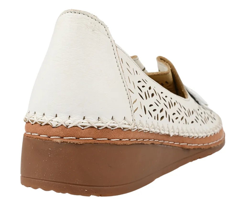 Pantofi casual, dama, ANNA VIOTTI, D27-04158 alb, piele naturala