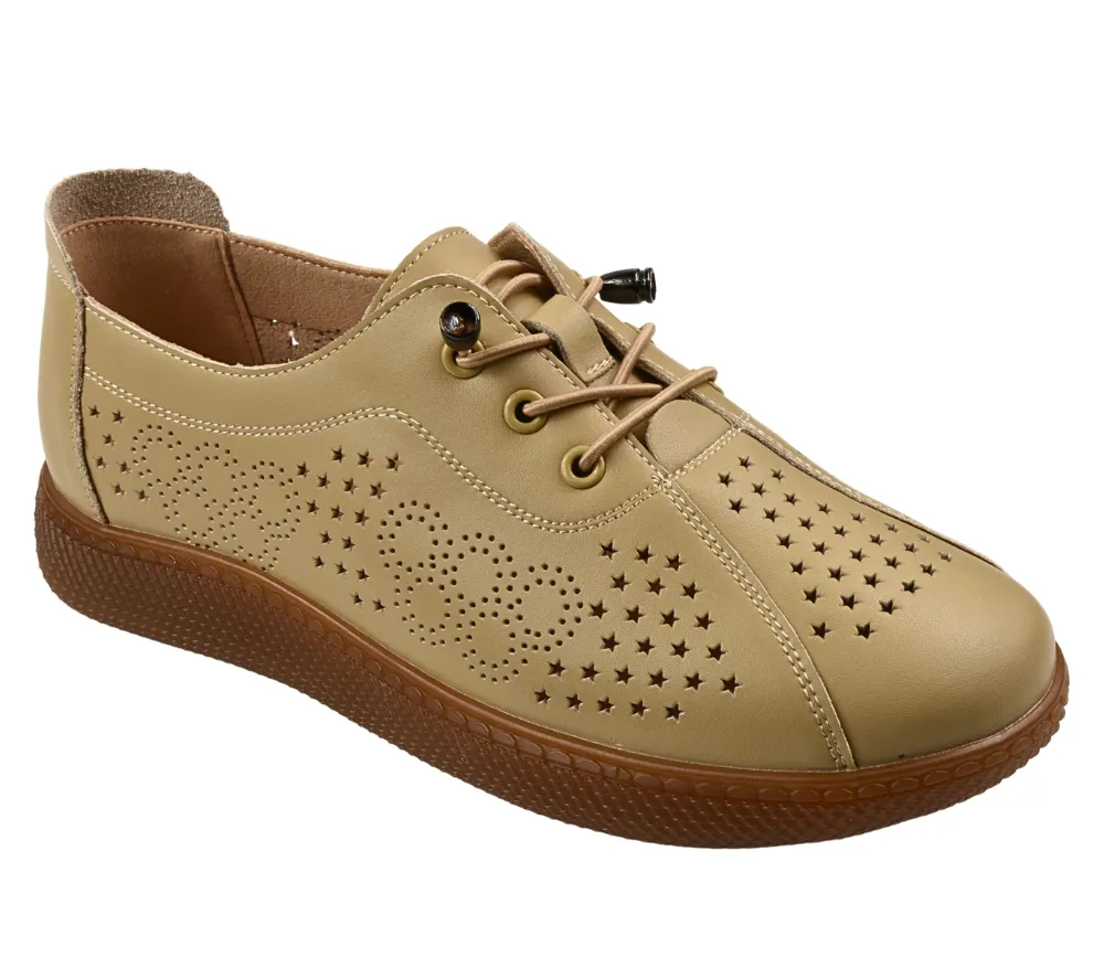 Pantofi casual, dama ,PASS COLLECTION, M540011C bej, piele naturala