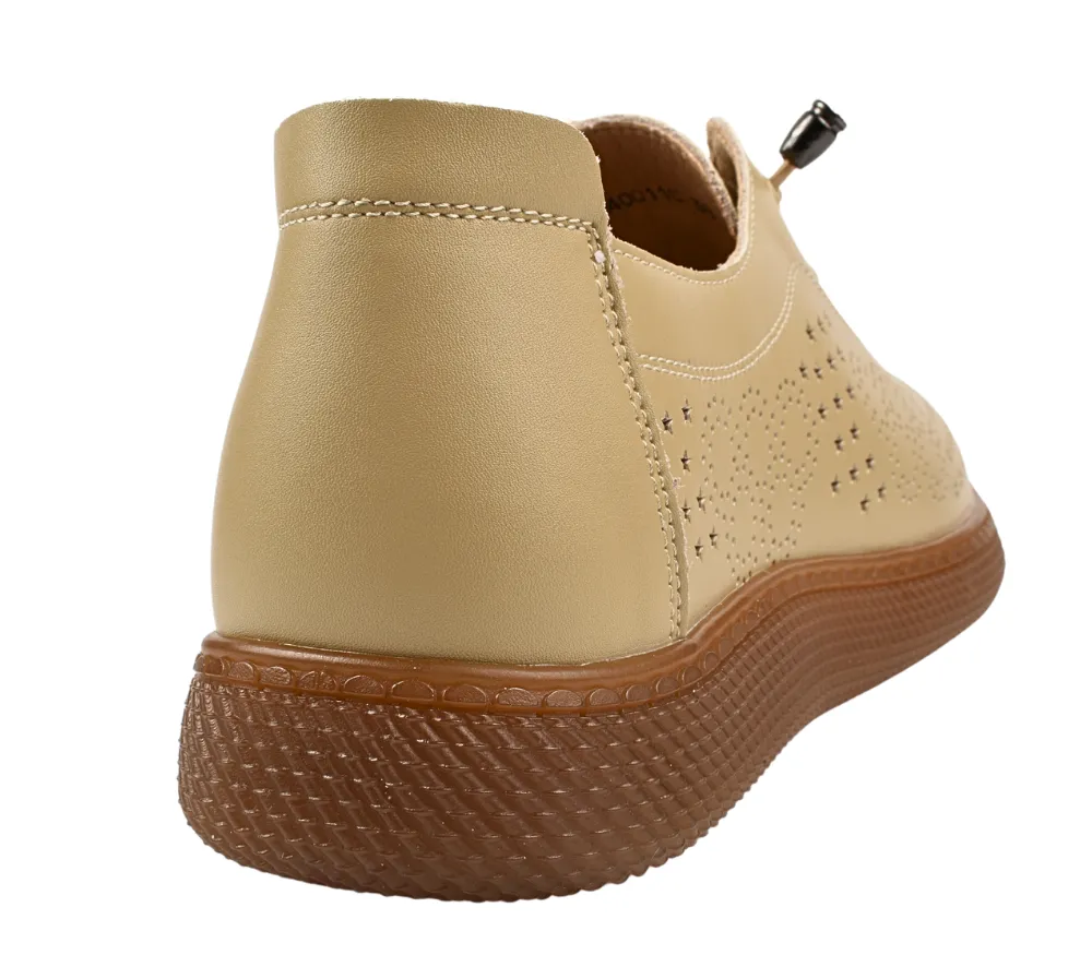 Pantofi casual, dama ,PASS COLLECTION, M540011C bej, piele naturala