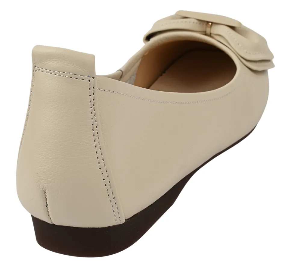 Pantofi casual, dama, PASS COLLECTION, X640006D bej, piele naturala