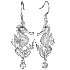 Pavé Ocean Beauty Seahorse Earrings