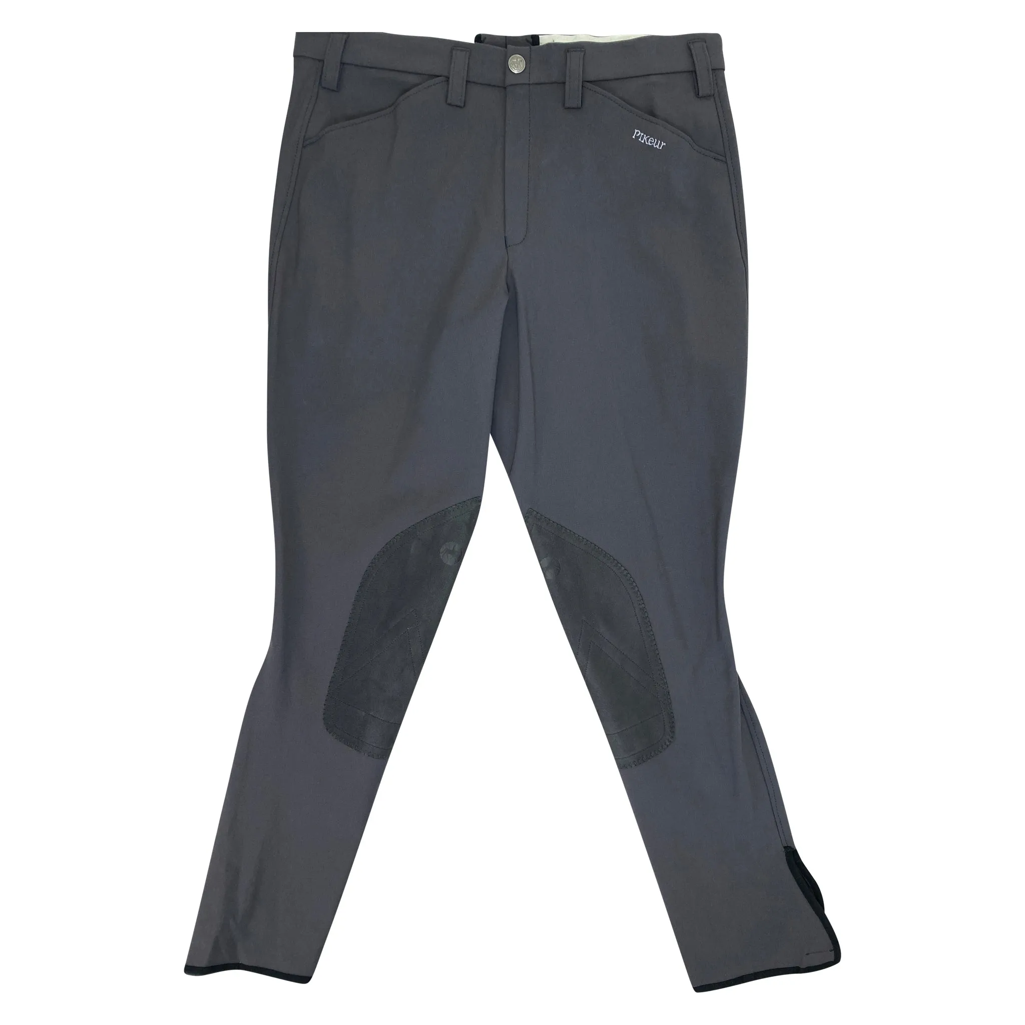 Pikeur 'Rodrigo' Knee Patch Breeches in Grey - Men's US 36