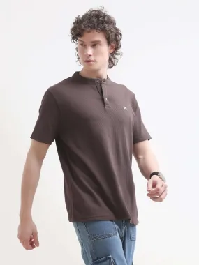 Pinnacle brown henley tshirt