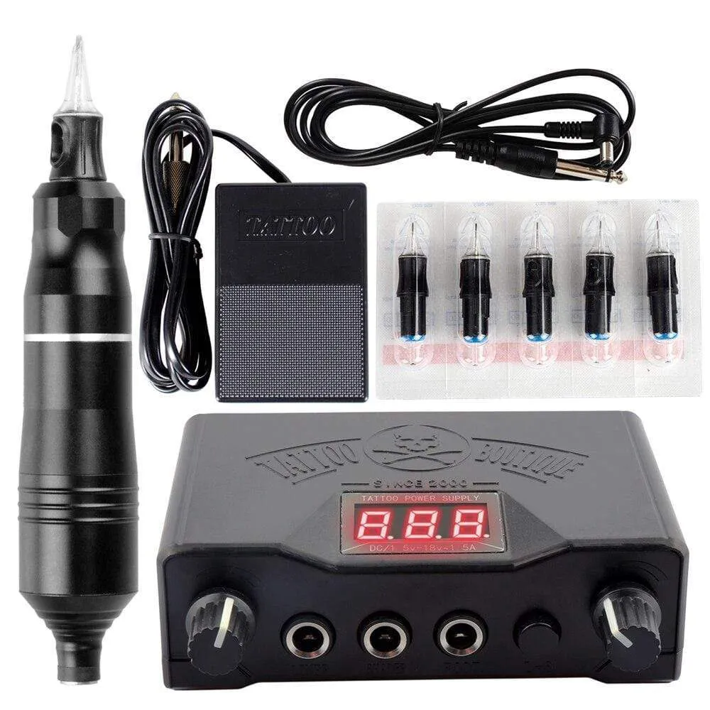 Professional Tattoo Kit Set Permanent Makeup Kit Rotary Machines Tattoo Power Supply Tattoo Needles Ink Complete Tools Supplies