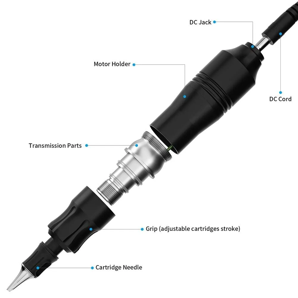 Professional Tattoo Kit Set Permanent Makeup Kit Rotary Machines Tattoo Power Supply Tattoo Needles Ink Complete Tools Supplies