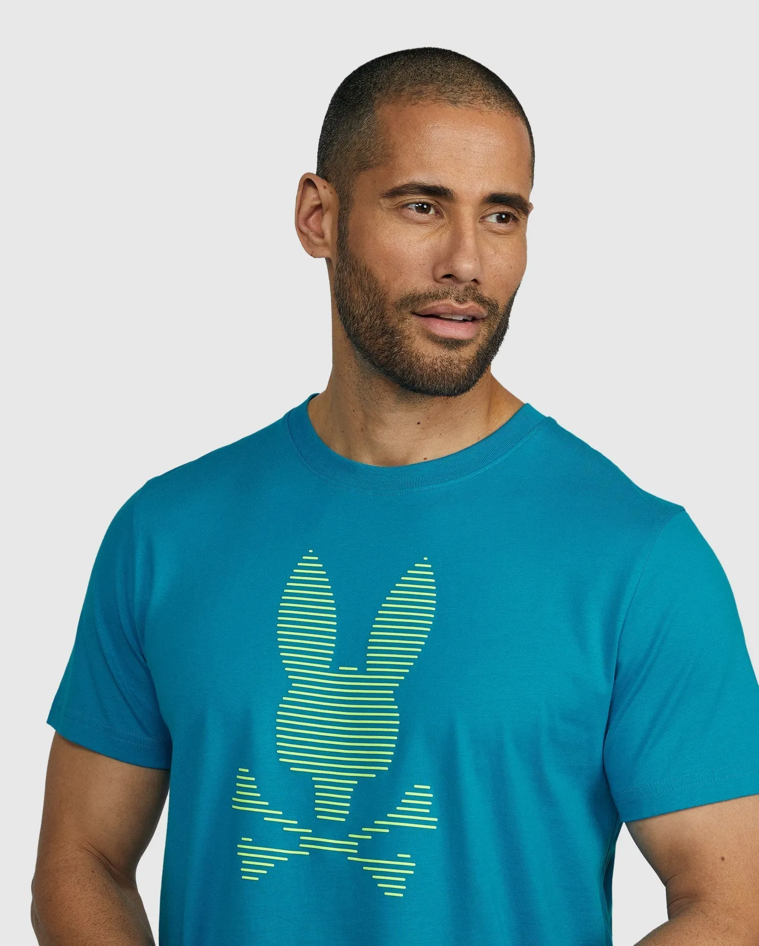 Psycho Bunny Mens Ian Tee - Blue Clay