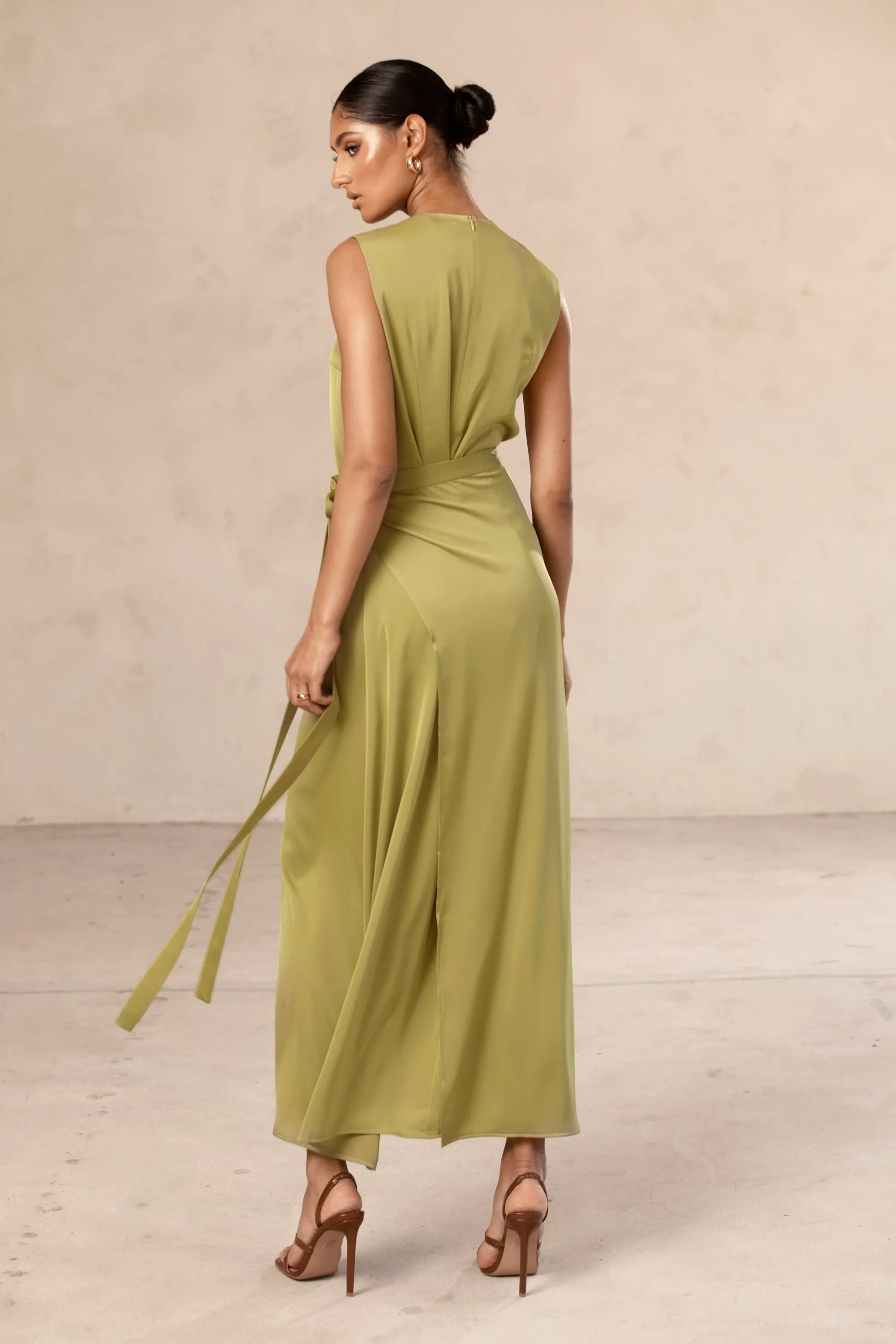 Sadia Sleeveless Maxi Dress & Skirt Set - Cypress Green