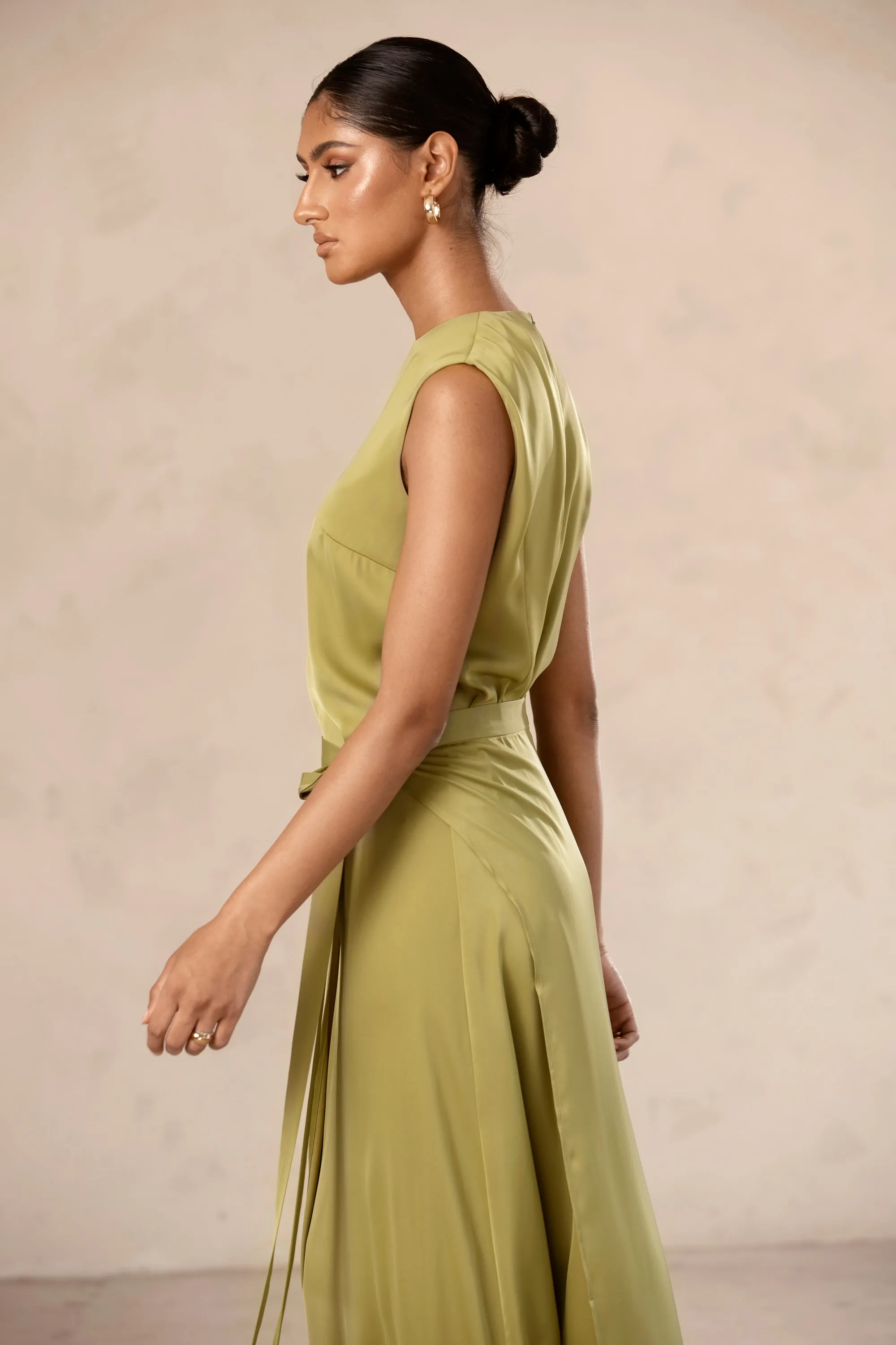 Sadia Sleeveless Maxi Dress & Skirt Set - Cypress Green