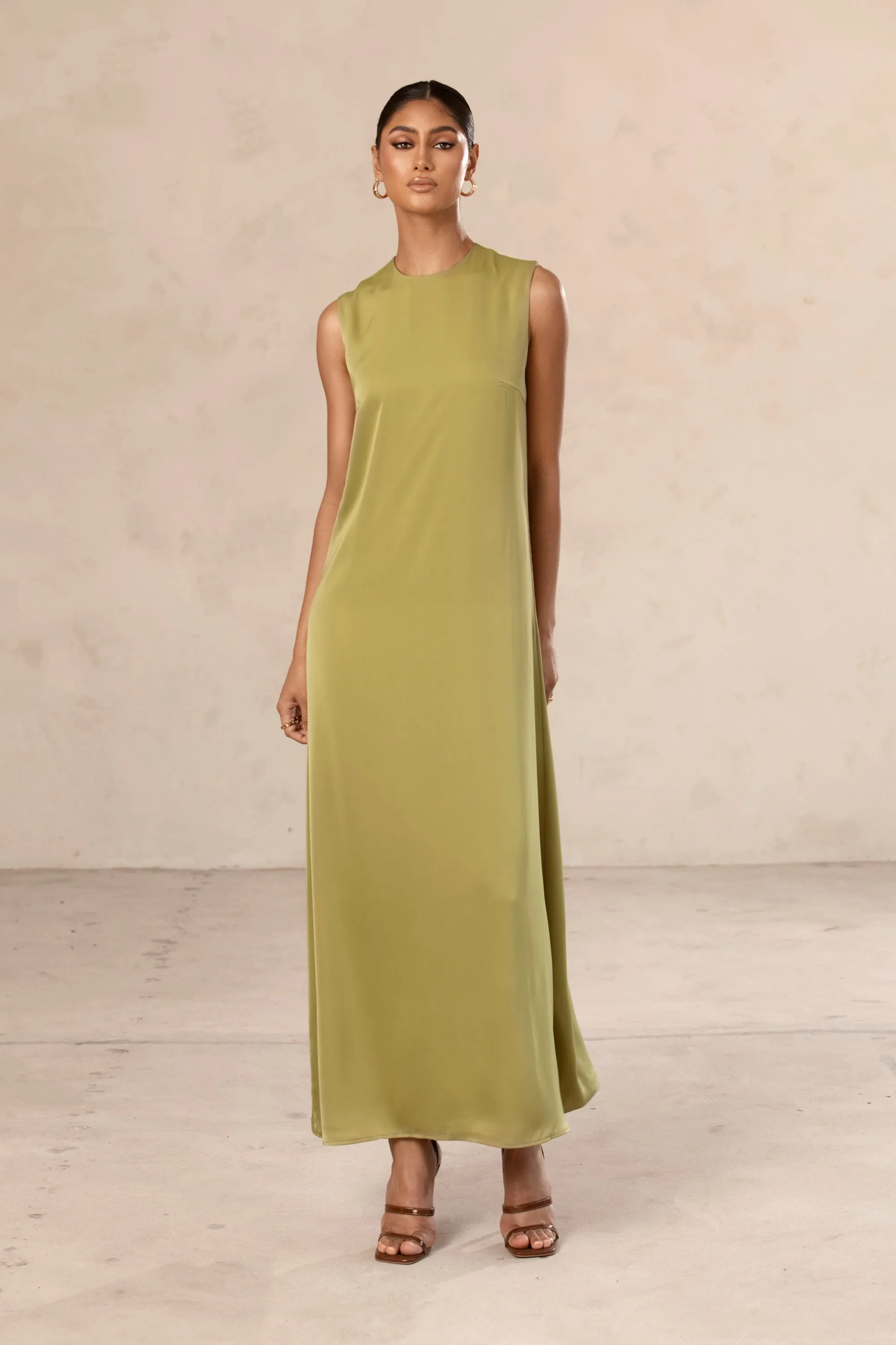 Sadia Sleeveless Maxi Dress & Skirt Set - Cypress Green