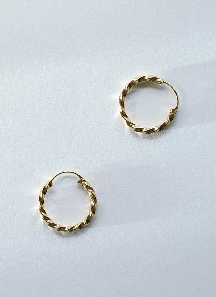 Saray twisted earrings 14k gold