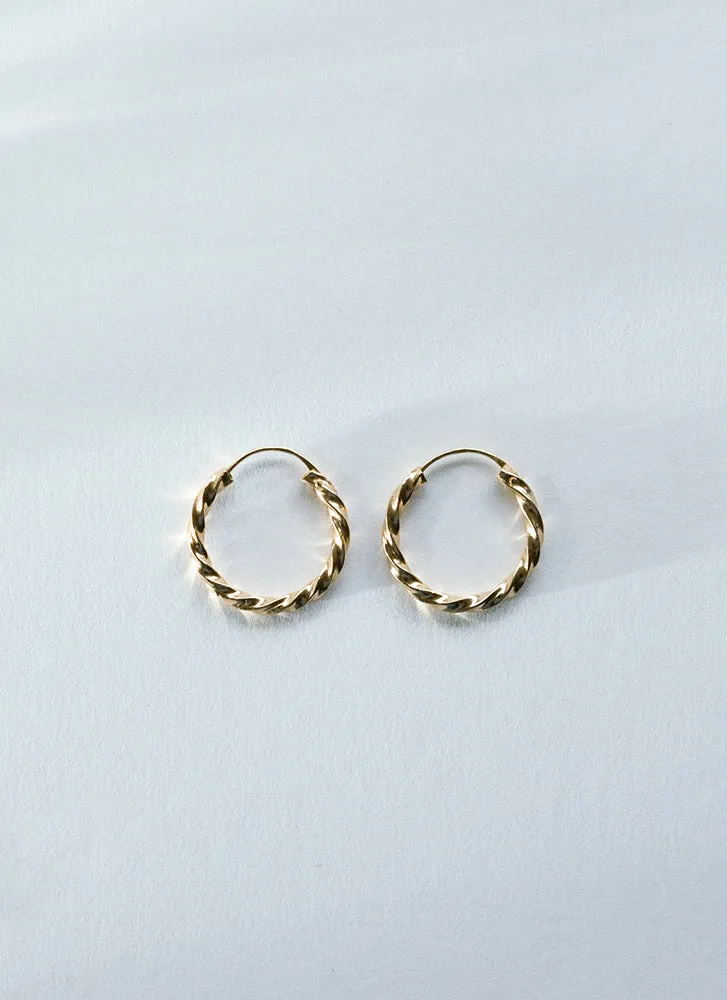 Saray twisted earrings 14k gold