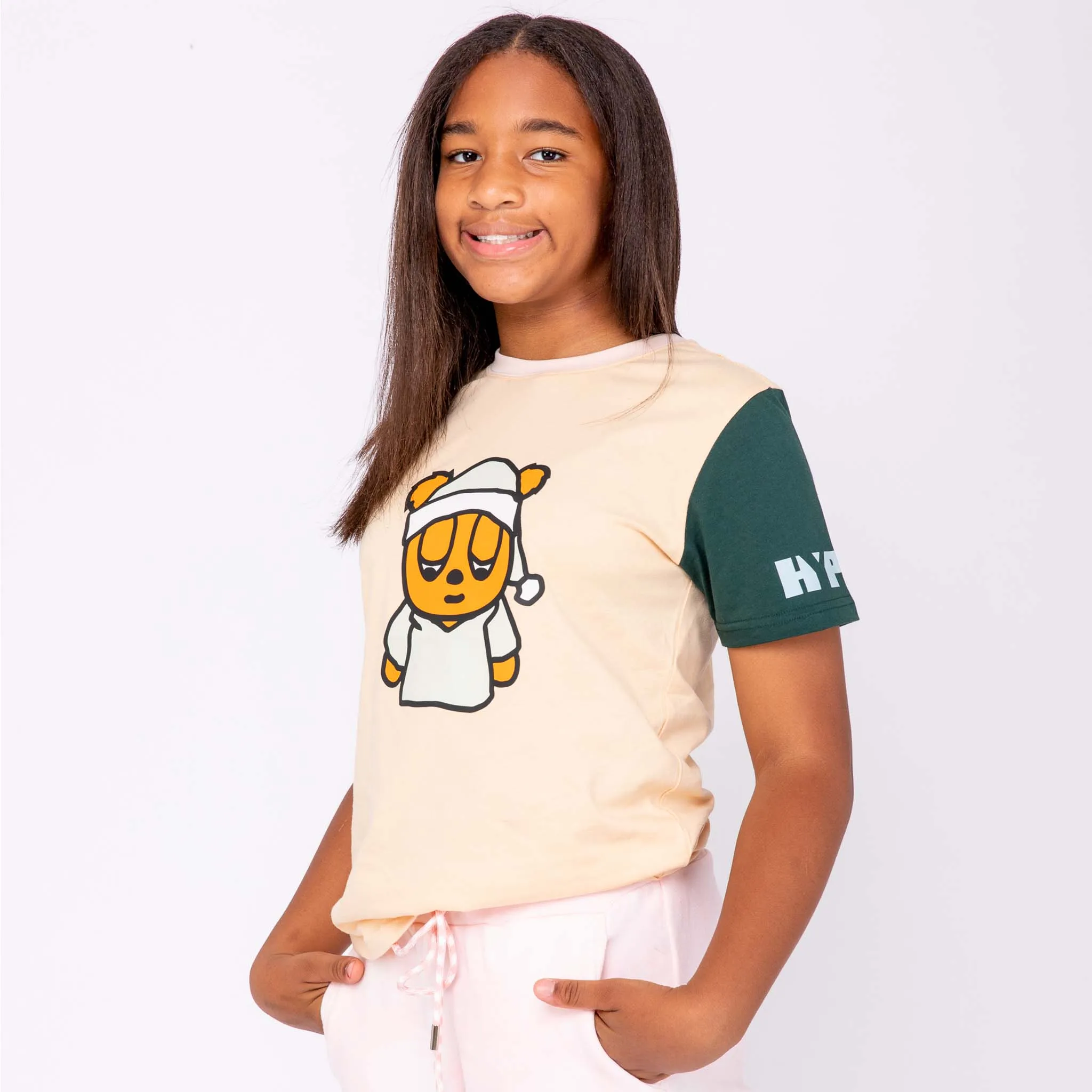 Sleepy Bear Color Block Tee