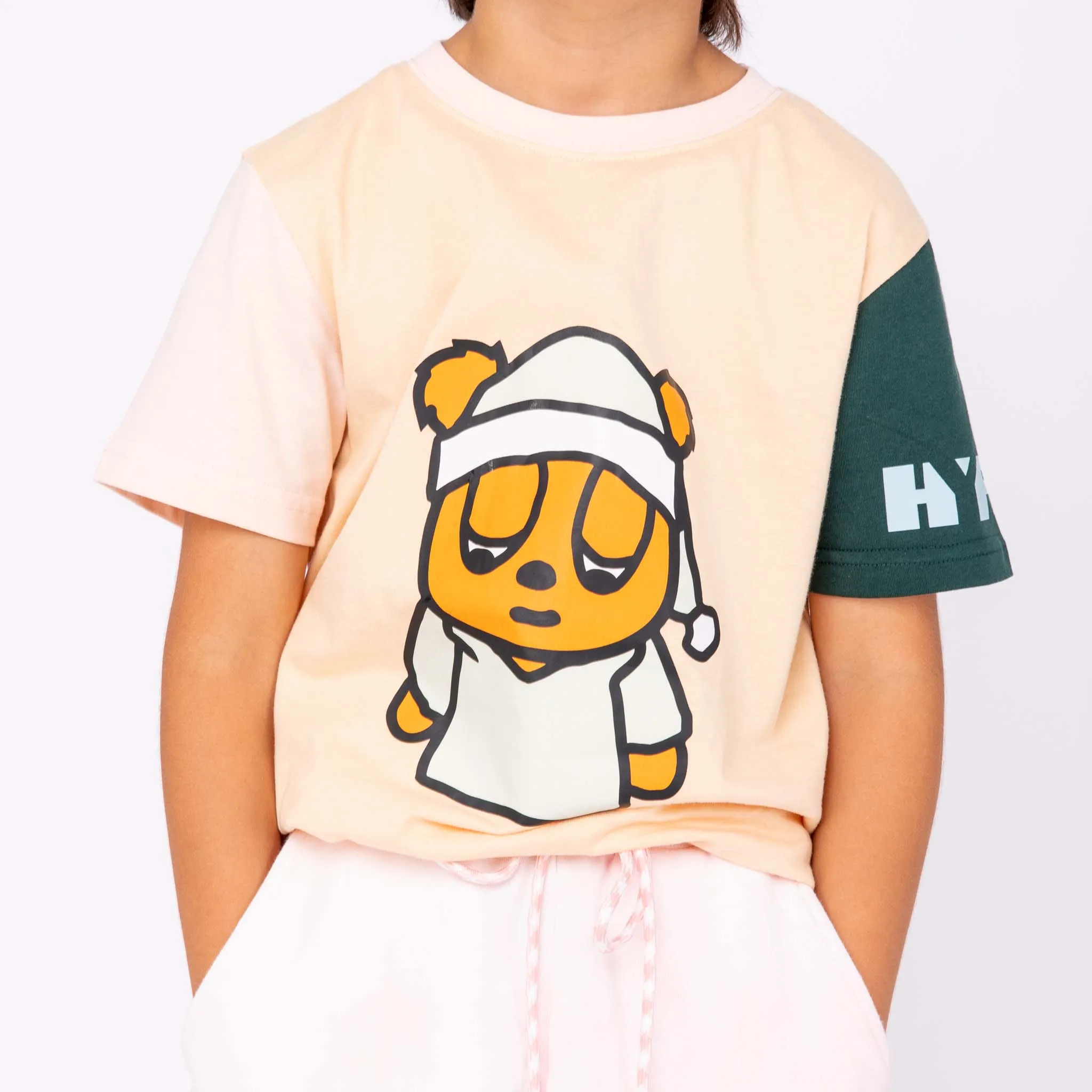 Sleepy Bear Color Block Tee