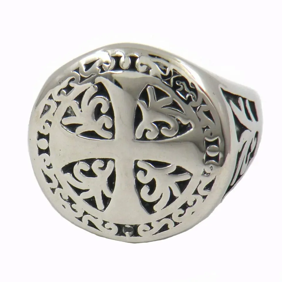 Stainless Steel Knights Templar Ring