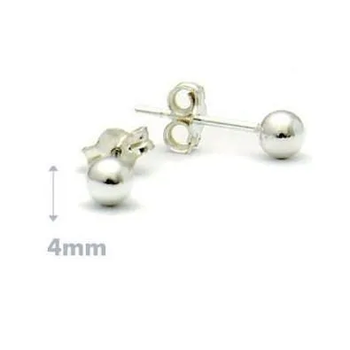 Sterling Silver Ball Post Earrings