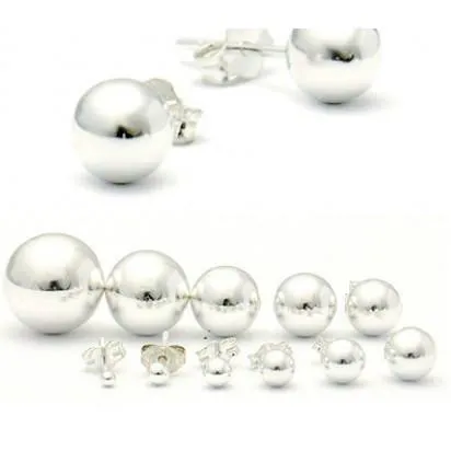 Sterling Silver Ball Post Earrings