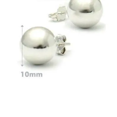 Sterling Silver Ball Post Earrings