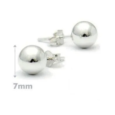 Sterling Silver Ball Post Earrings