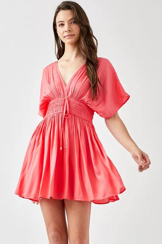 Sweet Love Smocked Waist With Tassel Strap Dress