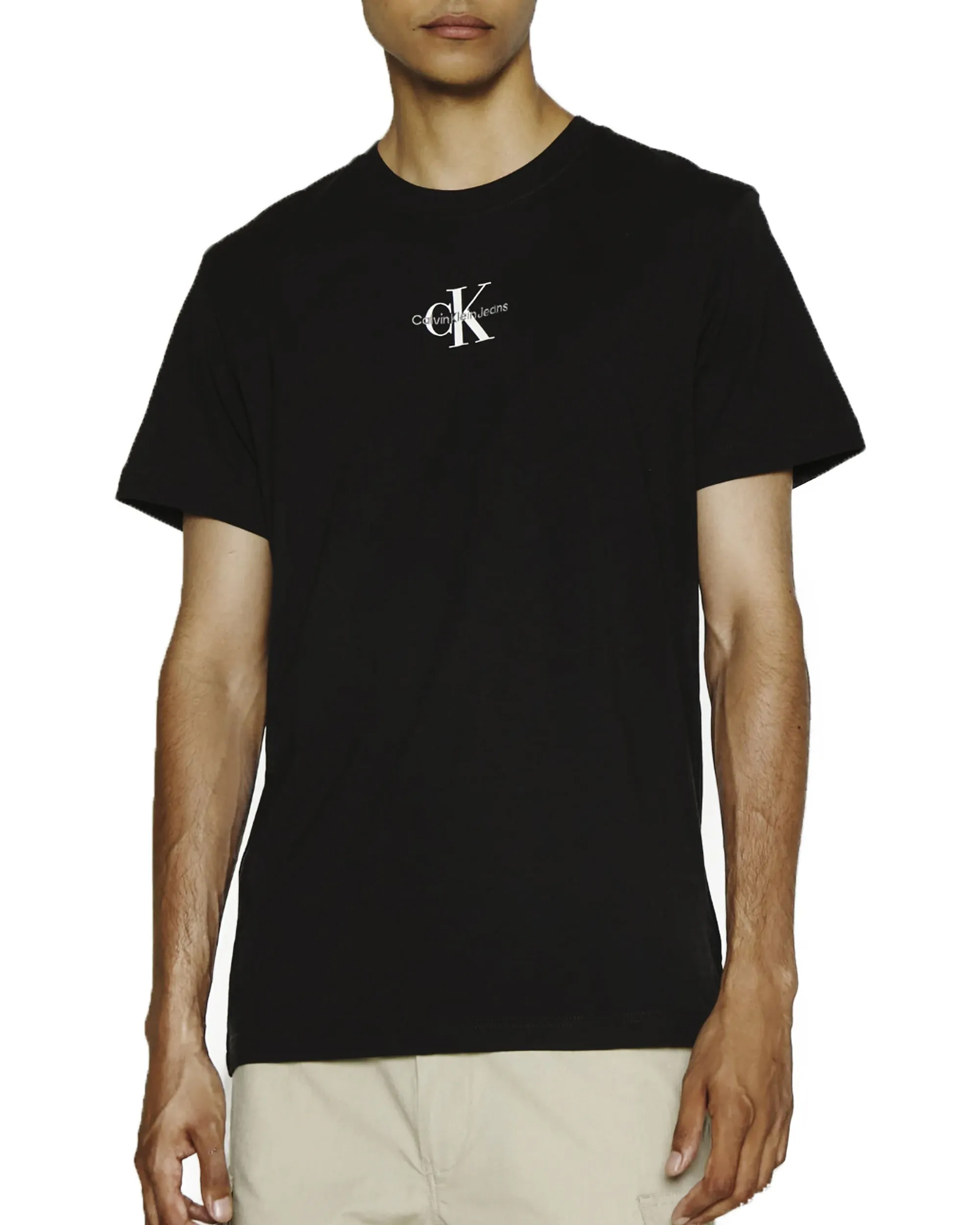 T-Shirt Uomo Calvin Klein Monologo Regular Tee Nero