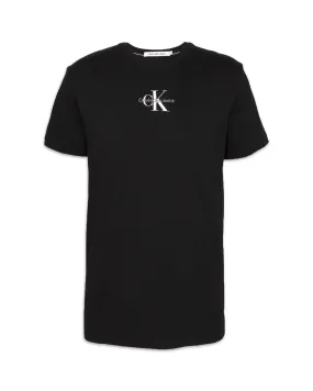 T-Shirt Uomo Calvin Klein Monologo Regular Tee Nero